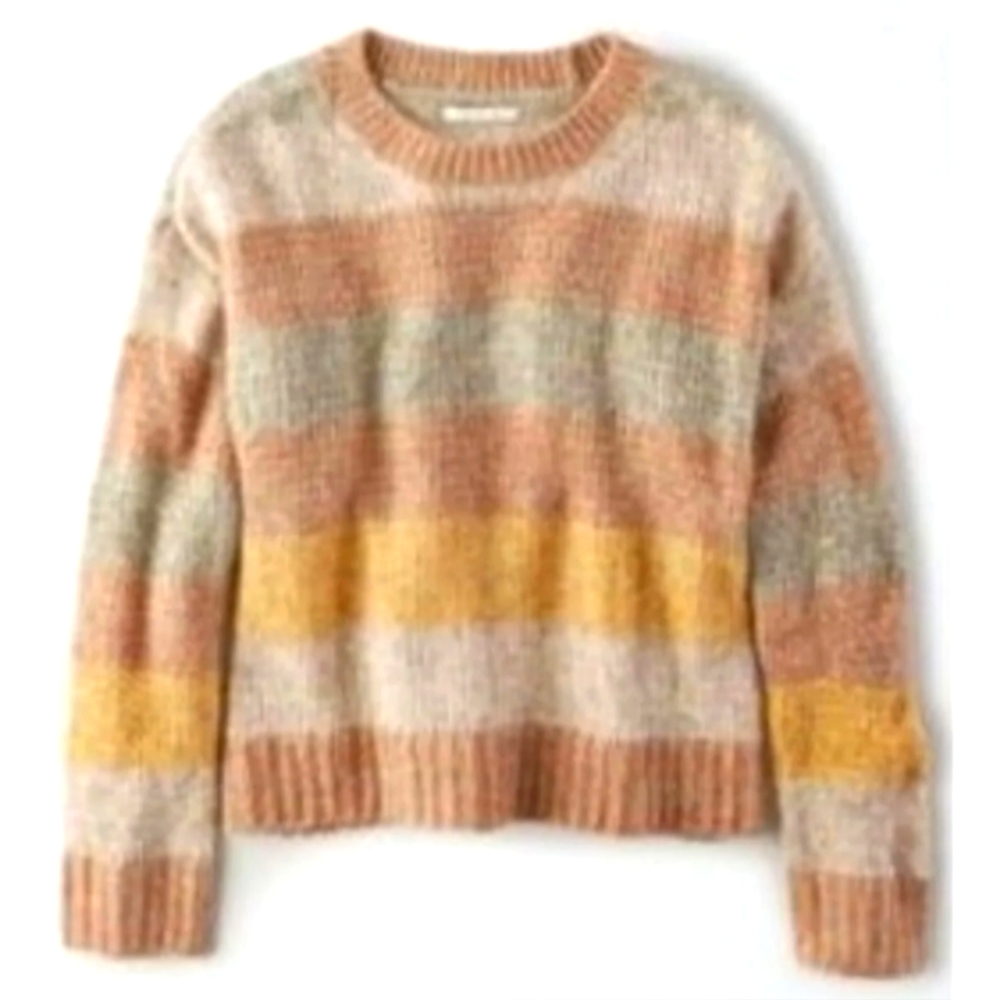 American Eagle Relaxed Fit Striped Sweater